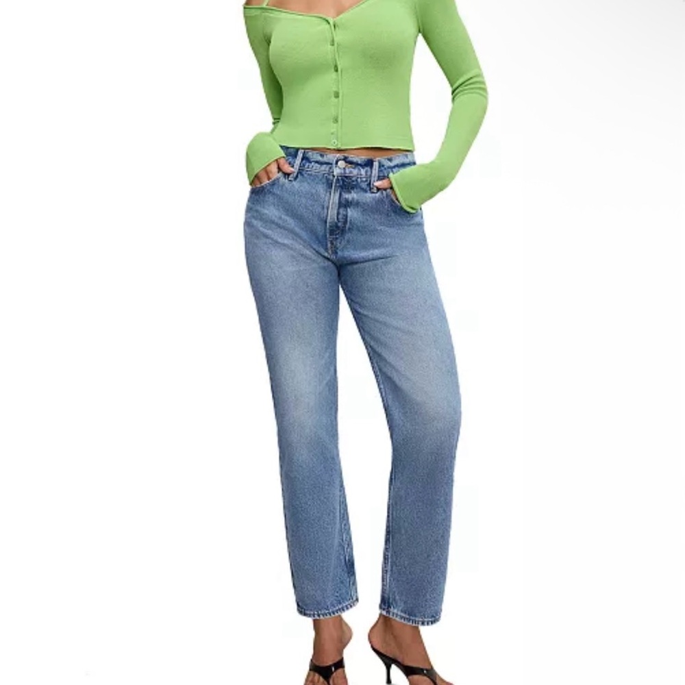 Good American
Stretch Rib Knit Off Shoulder Top